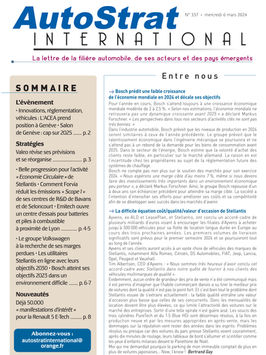 Bertrand Gay - Directeur de la rédaction - AutoStratInternational comprend des articles accessibles gratuitement ainsi que des informations et analyses à haute valeur ajoutée sur le monde de l'automobile.