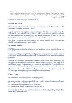 MUSÉE EUROPÉEN IVAN TOURGUÉNIEV Vous êtes sur le site officiel de l'Association des Amis d'Ivan Tourguéniev, Pauline Viardot et Maria Malibran qui gère le musée, en partenariat avec la villle de Bougival. DATCHA TOURGUÉNIEV BOUGIVAL Site officiel de l'Association des Amis d'Ivan Tourguéniev (ATVM). L'ATVM est riche de plusieurs centaines d’adhérents, dont une moitié d’habitants de Bougival ou des communes proches, un quart d'anciens adhérents fidèles depuis la création, et une vingtaine de chercheurs et d'universitaires originaires de Russie, d’Europe, d’Amérique du Nord et du Japon. L'ATVM a été créée en 1977 par Alexandre Zviguilsky qui fédère autour de la datcha des personnes de générations et de cultures différentes...