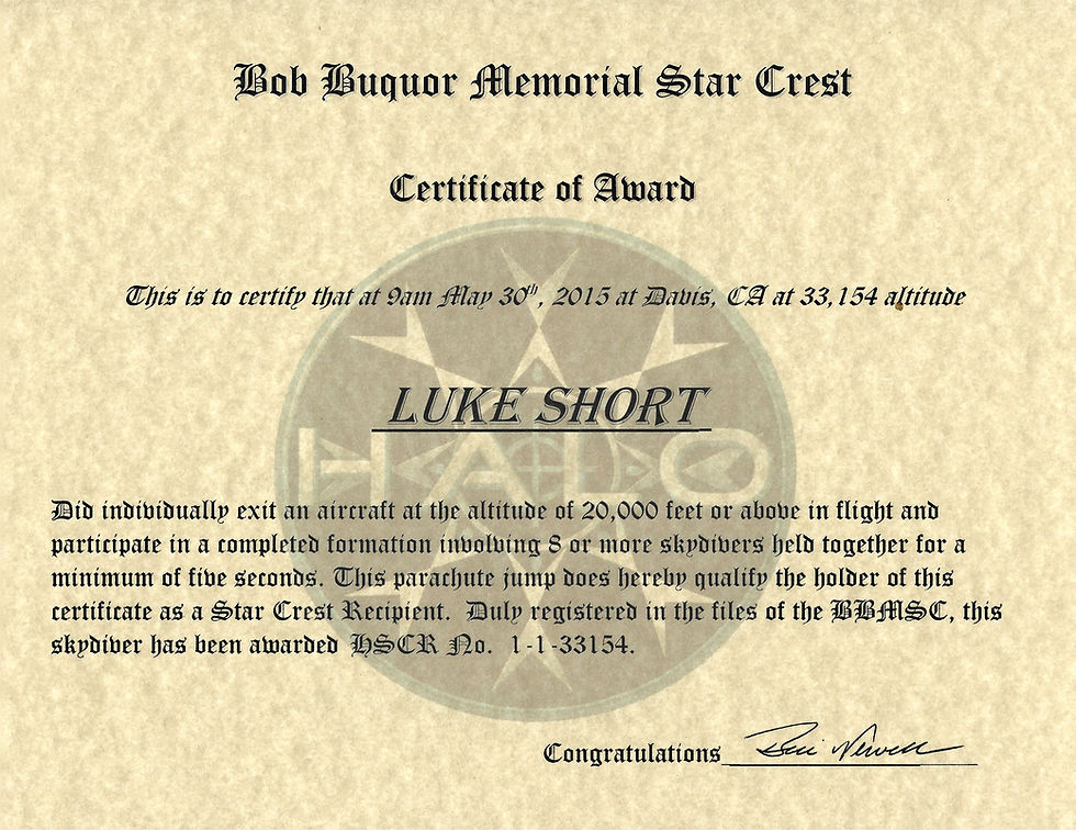 Thumbnail: HALO CERTIFICATE