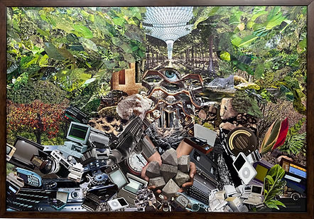 Mudança de rota - Adriane Konig, Colagem em papel Hahnemühle, 100x70cm