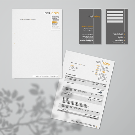 netable Briefpapier und Visitenkarten