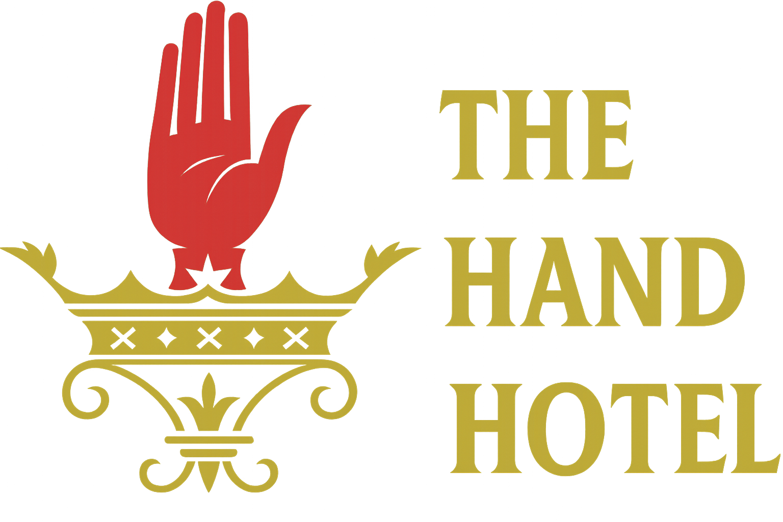 Hand Hotel logo, Chirk, branding, heritage hotel, Wales