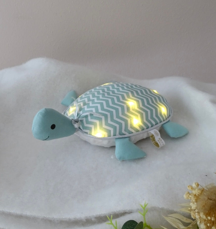 Miniature : Veilleuse Tortue Chevron vert d'eau