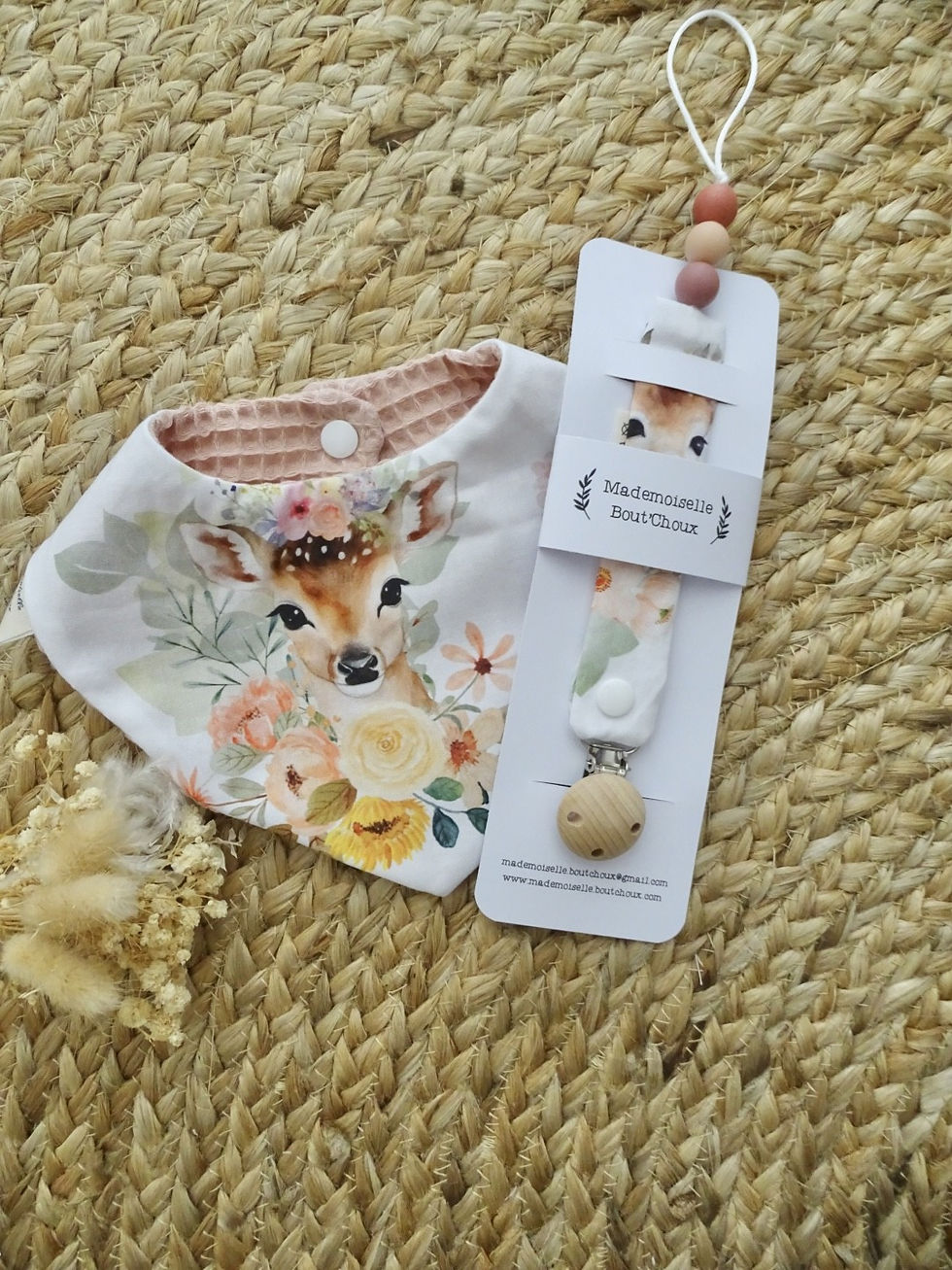 Miniature : Bavoir premier âge "Biche"