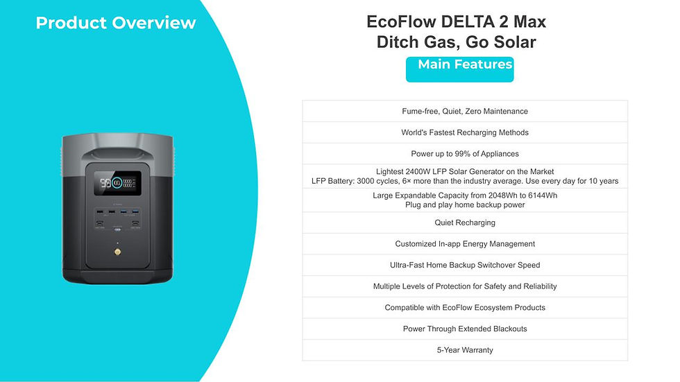 Thumbnail: Delta 2 Max-Solar Generator | 2400W  | LFP battery