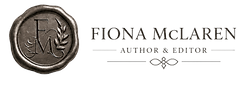 Fiona McLaren Author and Editor logo featuring a wax seal monogram with the initials FM
