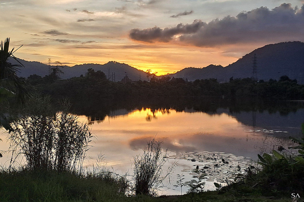 Sunset over a Kathu lake