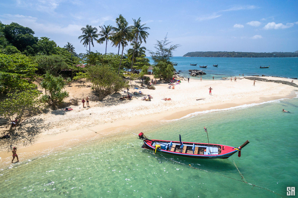 Aerial View of Restaurant Beach in Koh Bon