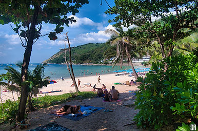 In the shade at Nai Harn Beach