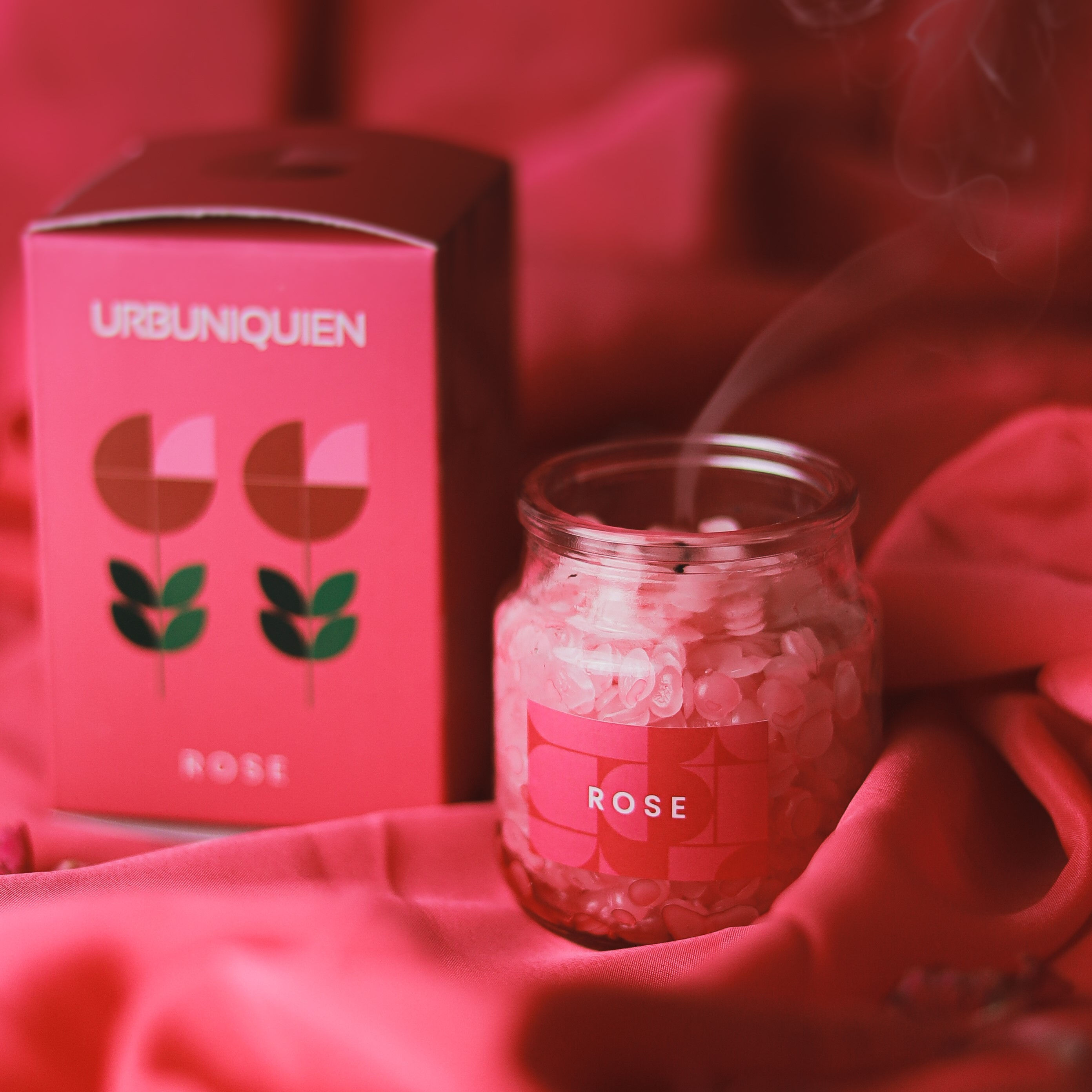 A beautifully packaged sandalwood-scented candle, perfect for gifting.