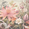 Illustrated Botanical Flower image as part of the site aesthetic design.