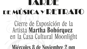Tarde de Música y Retrato con la Artista Martha Bohórquez este miércoles 8 de Noviembre