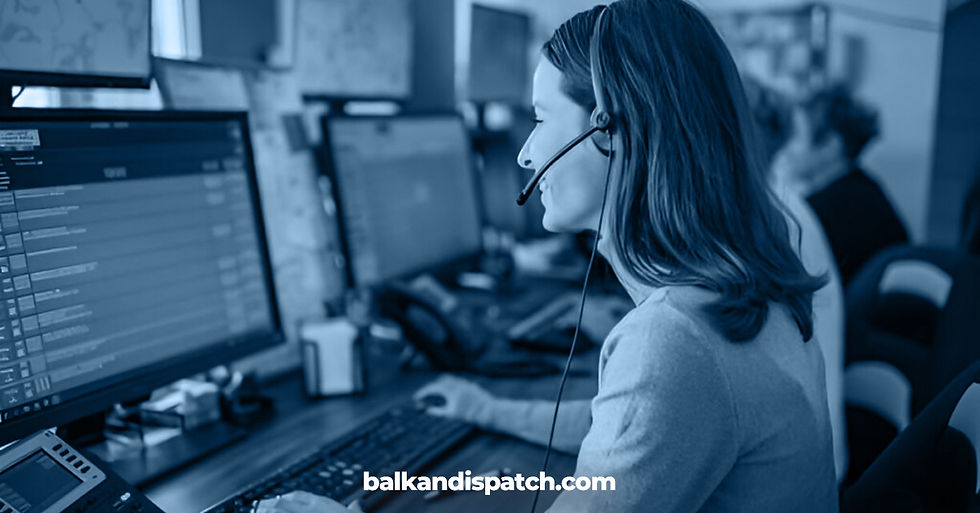 dispatcher working in office