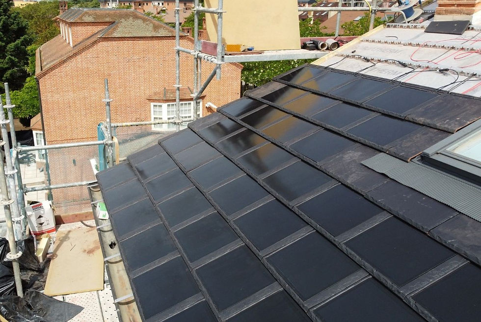 Aufsparrendämmung PV Photovoltaik mit Solarziegel