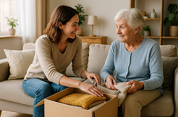 Accompagnatrice pour aînés qui déménagent