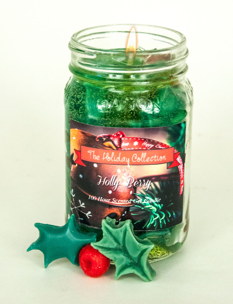 Seasonal Gel Holly Berry candlecottage