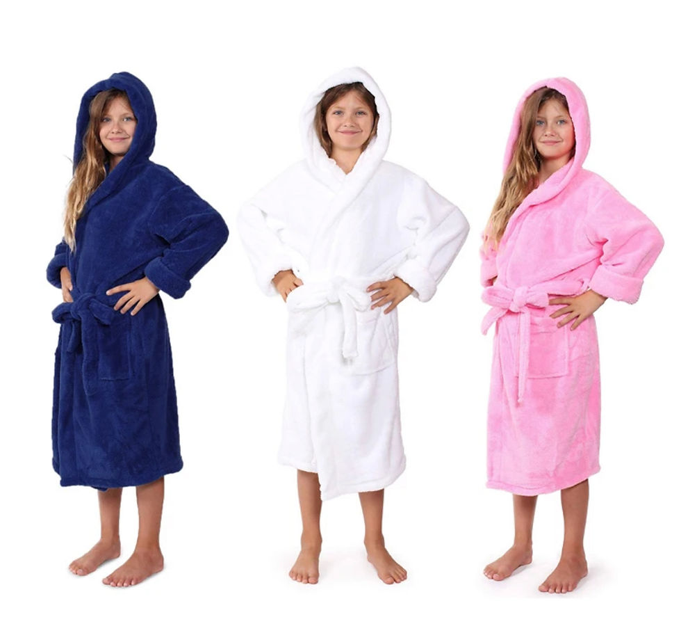 Hey Doll! Branded Hooded Fleece Bathrobe W/Belt- Super Soft