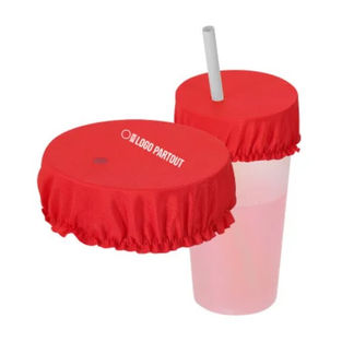 Capote de verre sécuritaire réutilisable et personnalisable, en polyester flexible pour s'adapter à tous types de verres.
Plusieurs choix de personnalisations sont possibles.
