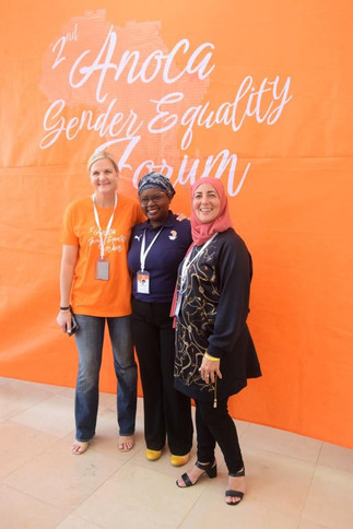 L-R Kirsty Coventry, Dr. Lombe Mwambwa and Susanna Dakik