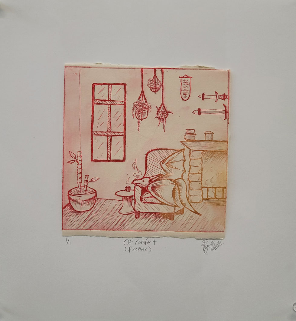 Of Comfort, fireplace vers.