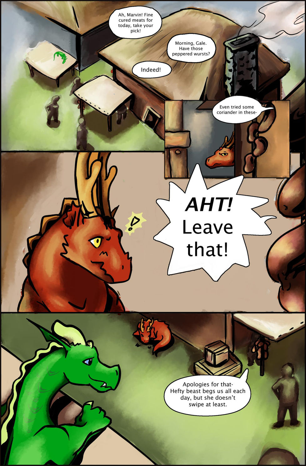 "Shed Scales" final mini-comic, pg. 1