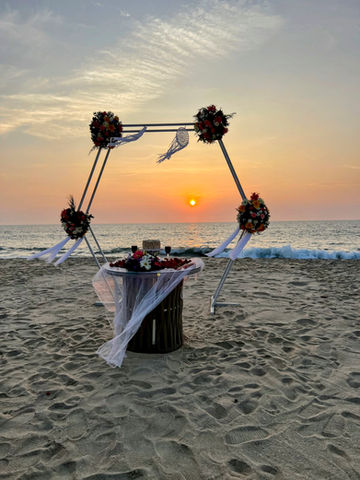 Celebrate birthday anniversary on the beach