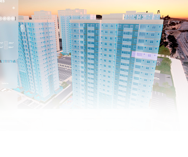 imagem de prédio em 3D