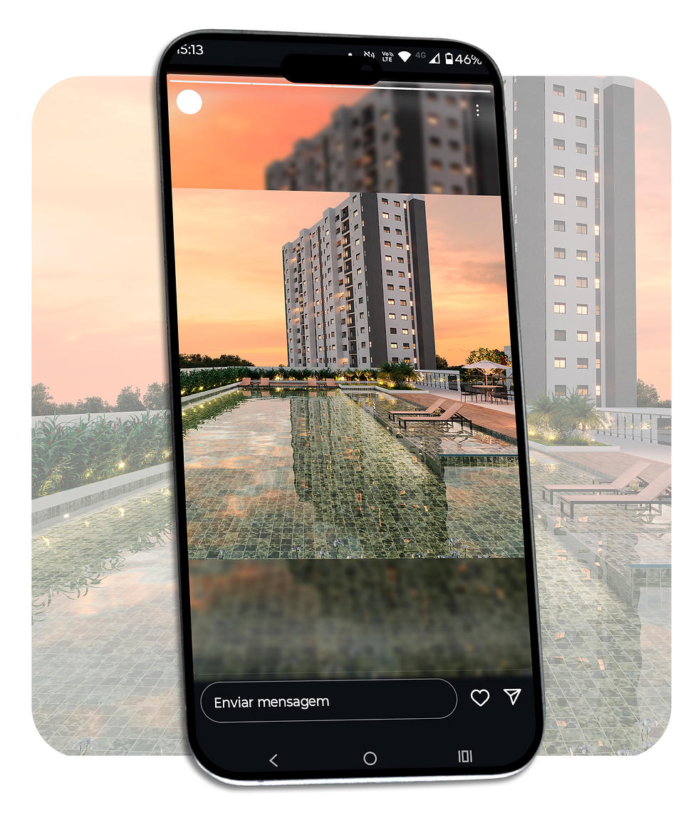 Telefone com Instagram aberto