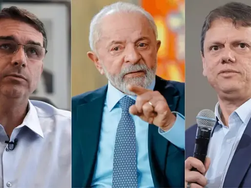 Flávio Bolsonaro e Tarcísio empatam com Lula no segundo turno