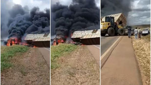 acidente na BR-174 em Nova Lacerda