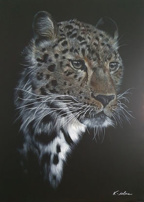 K-roline - Leopard acrylic painting
