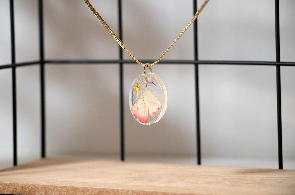 Thumbnail: Floral Oval Necklace