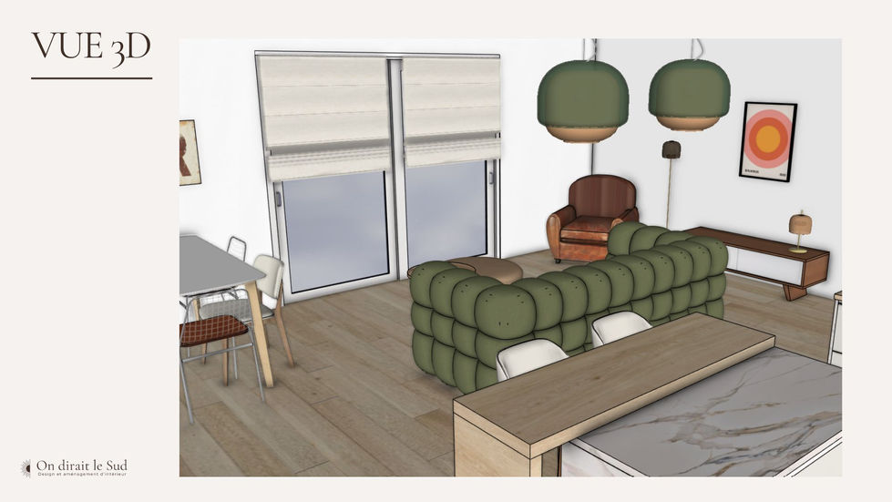Vue 3D salon