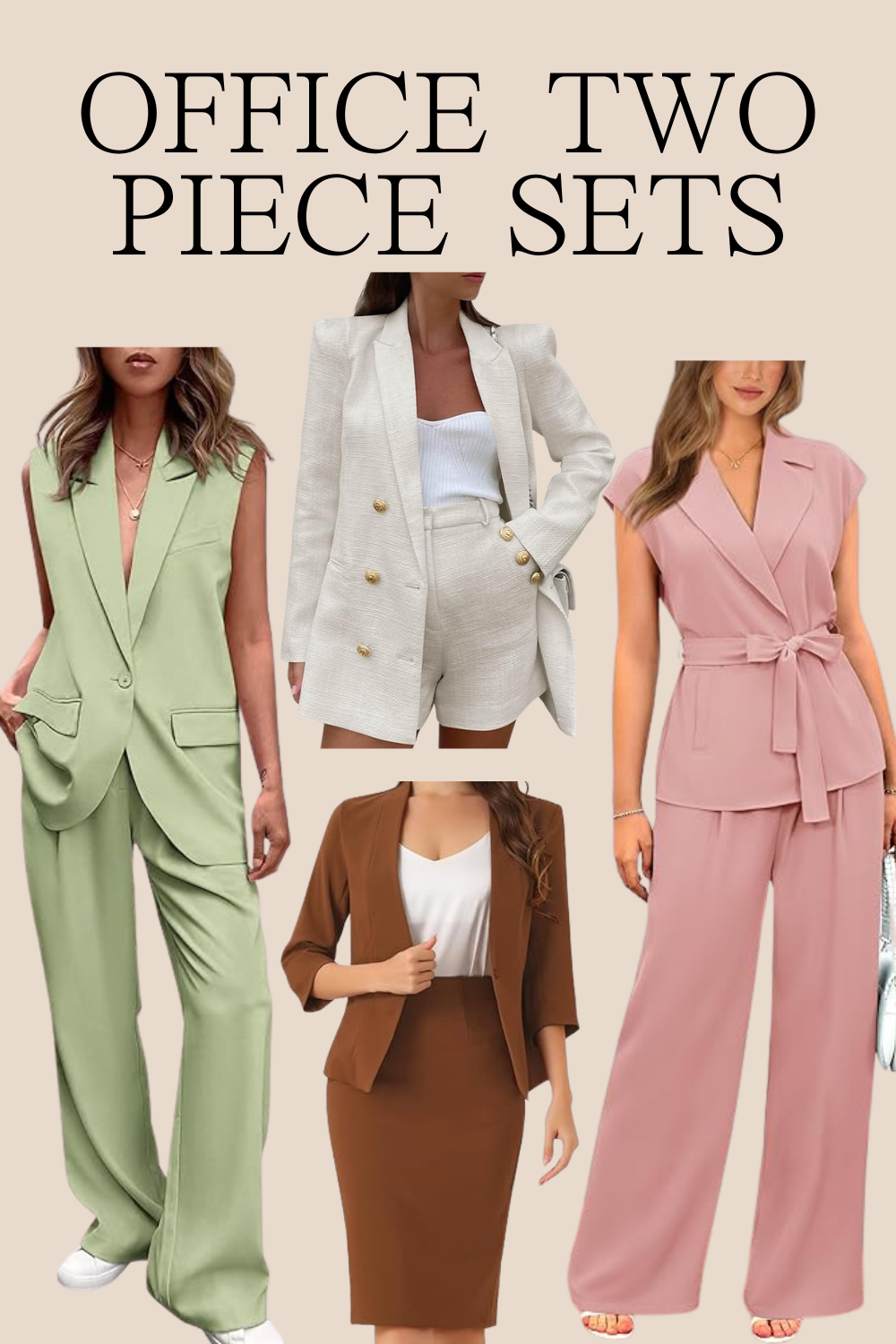 Office Two-Piece Set Outfits | Matching Workwear Looks