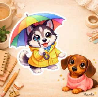 Stickers Maya - parapluie