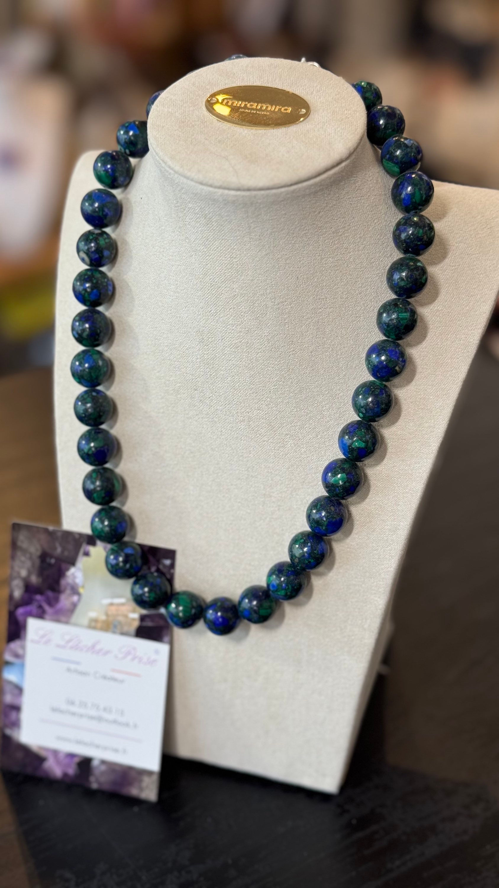 Collier Azurite 10mm