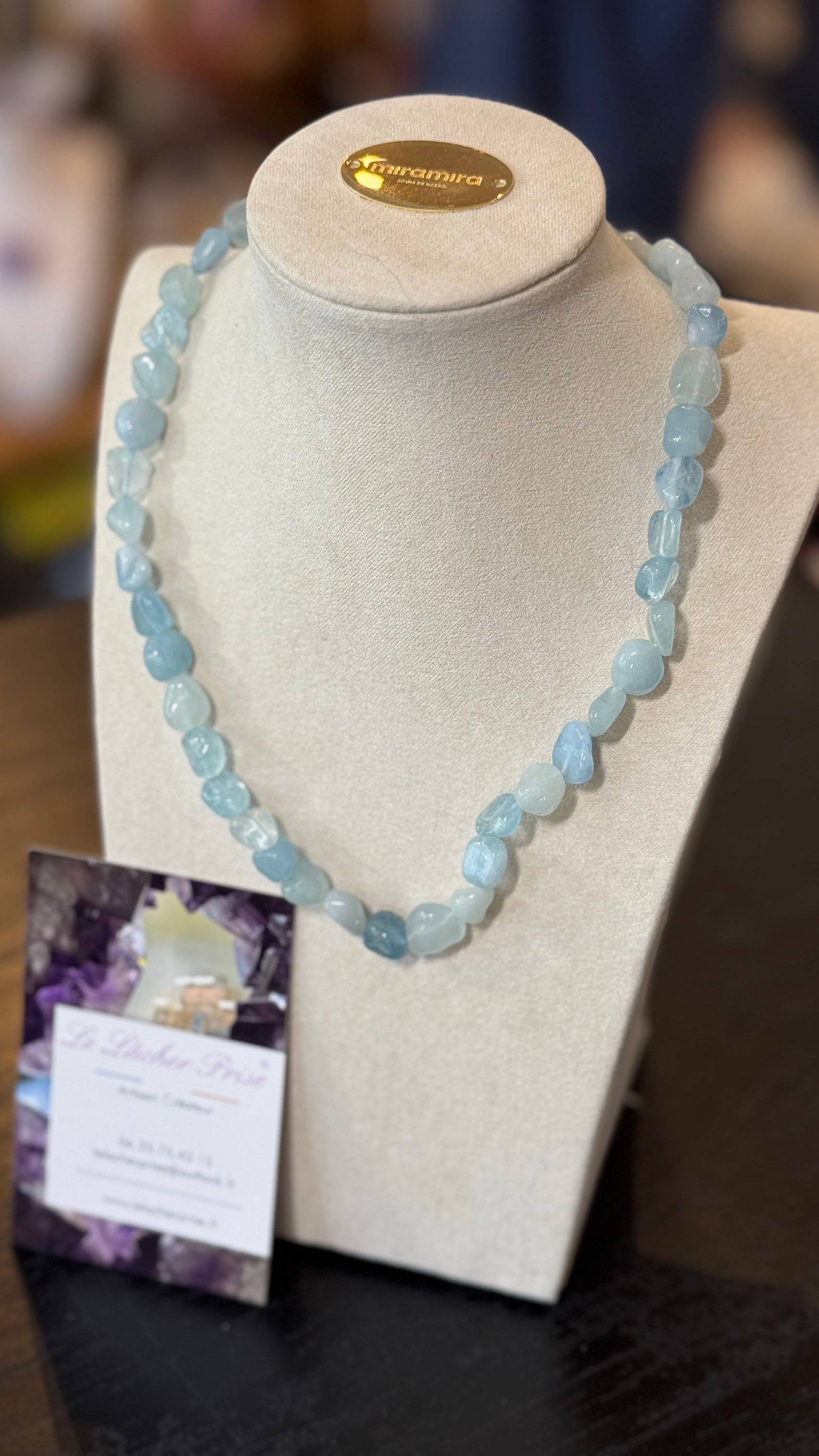 Collier Aiguë Marine baroque 