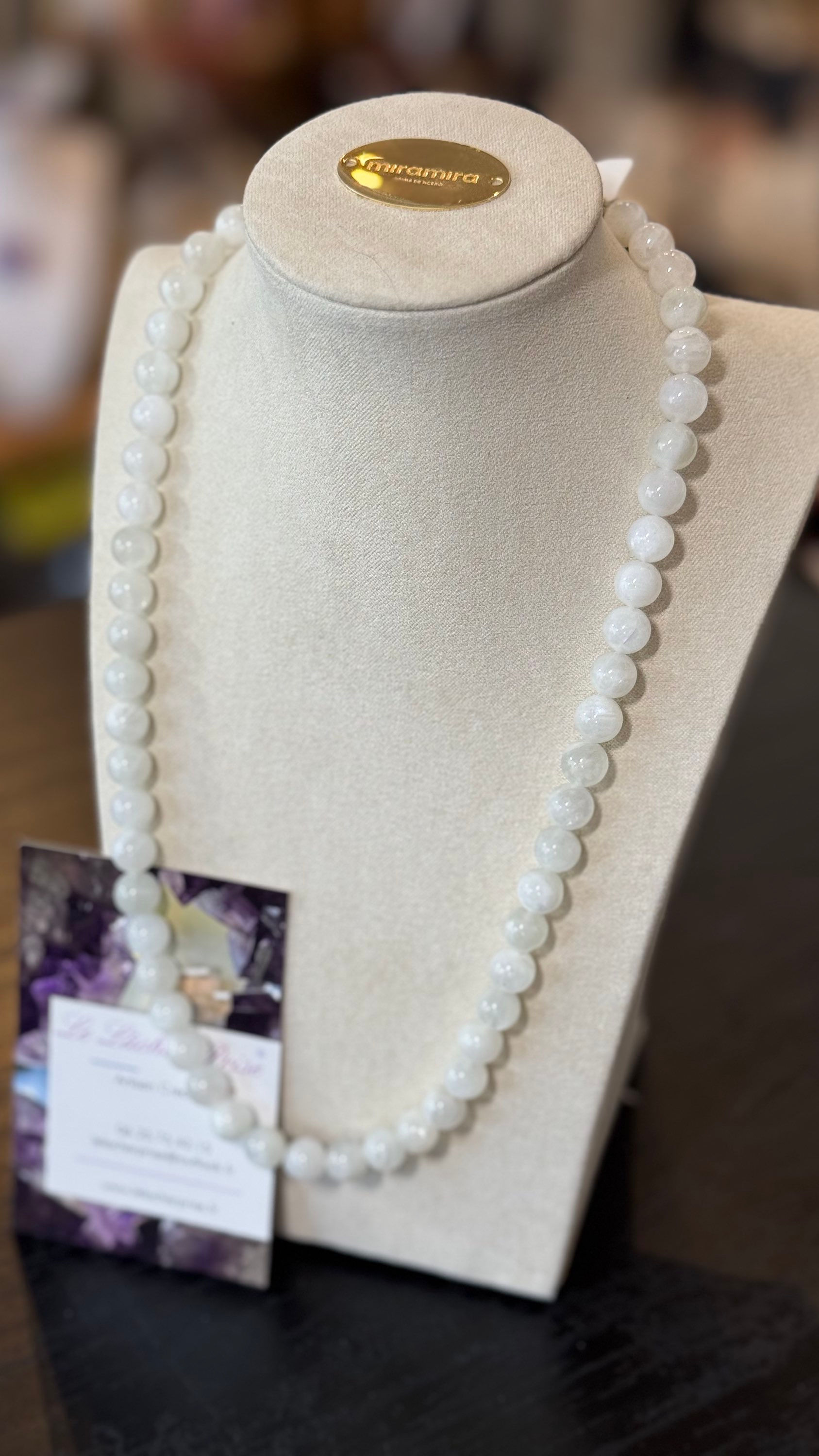 Collier Sélénite 8mm