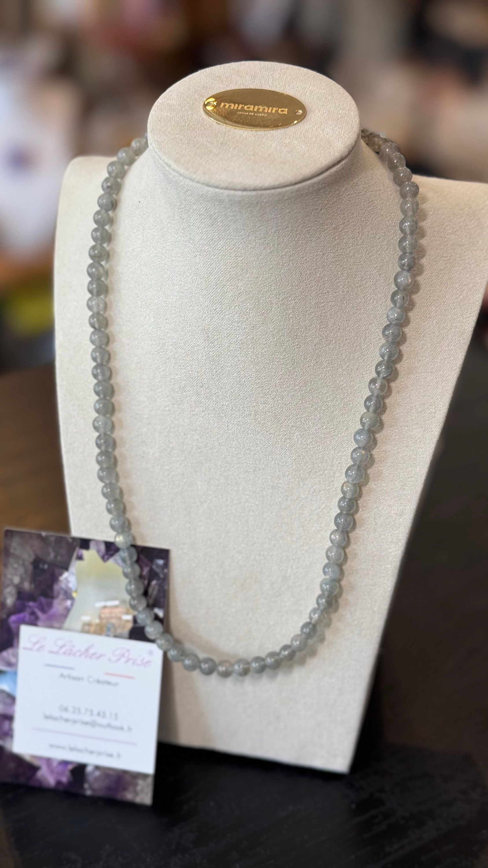 Collier Labradorite 4mm