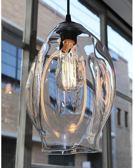 Hand blown glass light - 8