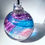 Thumbnail: Ash ornament purple, pink and blue - 3 color ashes in glass memorial, memoria