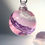 Thumbnail: Ash ornament suncatcher, 3 color ashes in glass memorial, memorial glass