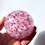 Thumbnail: Pink memorial glass, cremation glass, ashes keepsake, ashes in glass pink orb