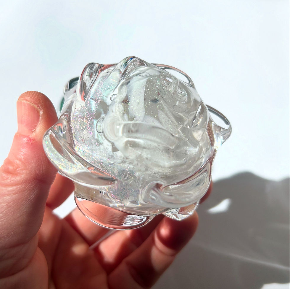 Thumbnail: Memorial glass, set of (8) pieces, ashes in glass, ashes keepsake