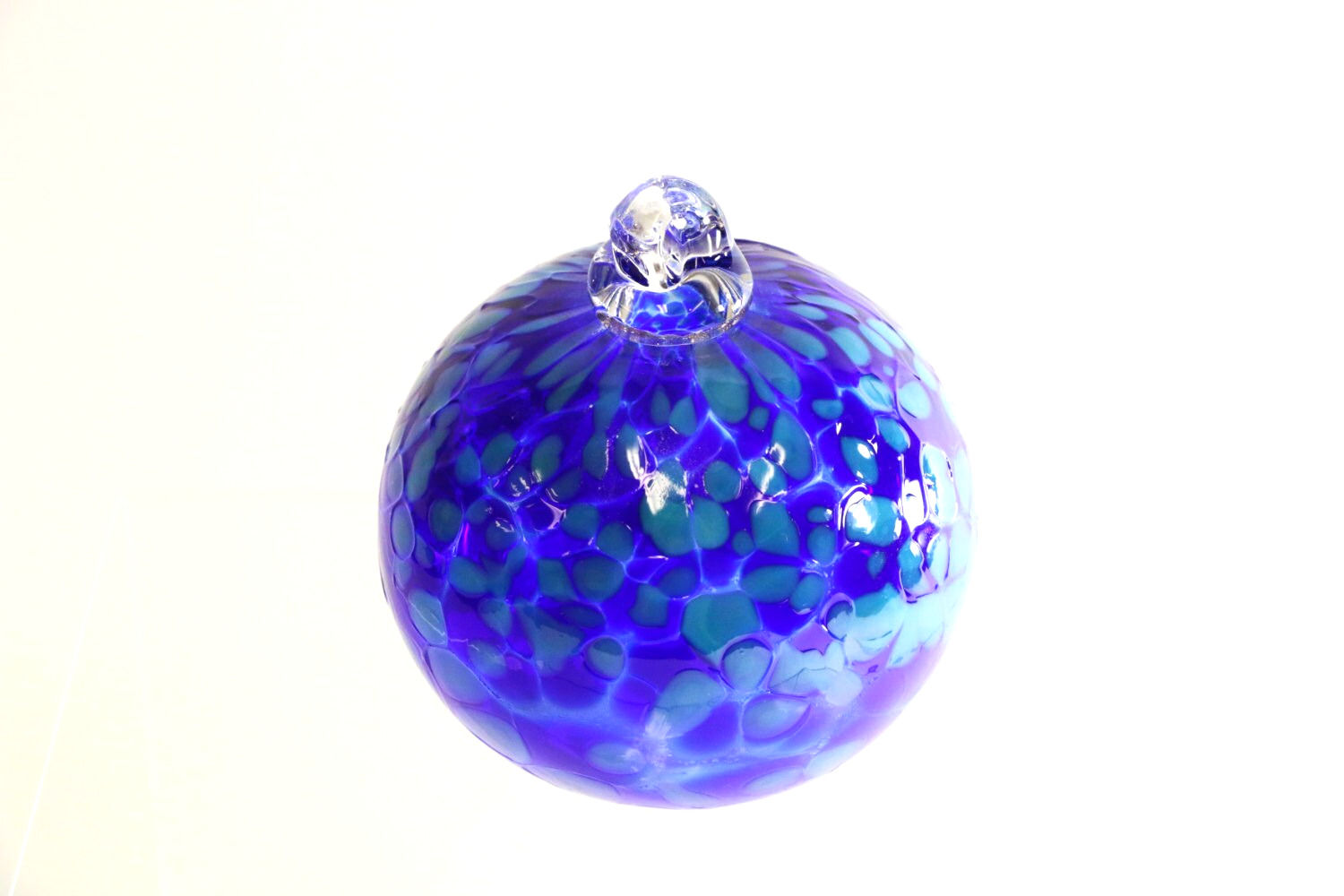 Dark and light blue ornament, glass ornament blue, glass suncatchers, hanging