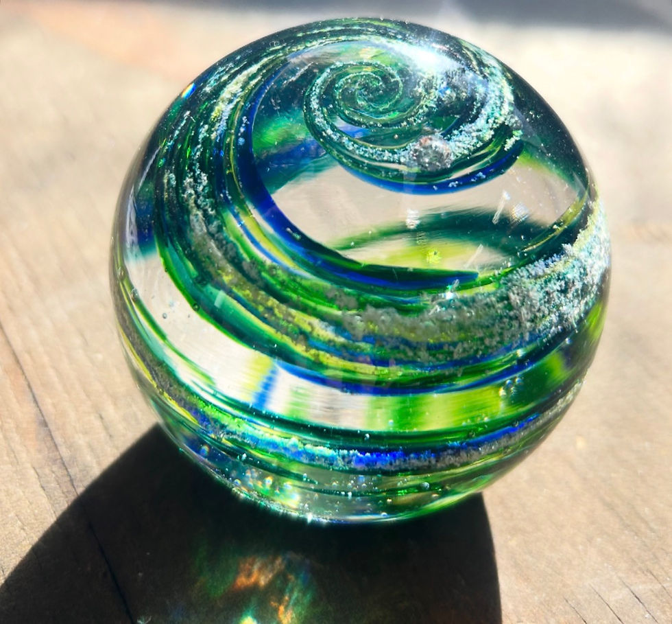 Thumbnail: Ashes glass keepsake - Set of (2) best selling colors, memorial glass ashes