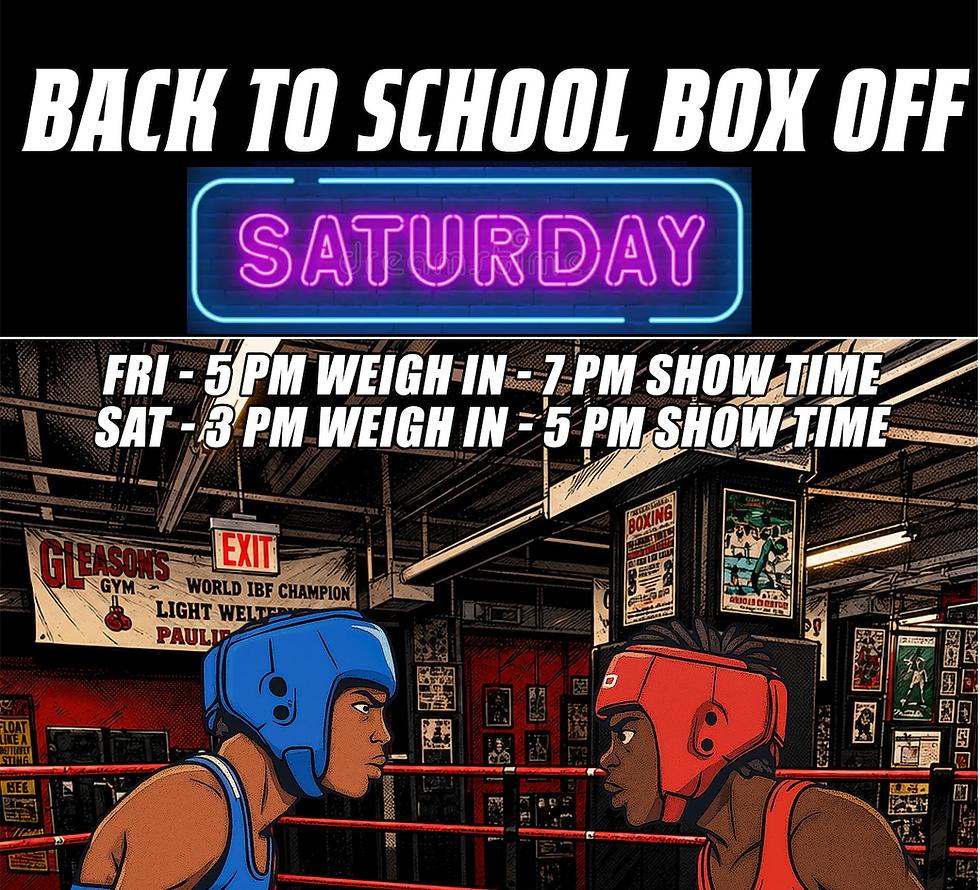 Sept 5th - BACK TO SCHOOL BOX OFF - Saturday show