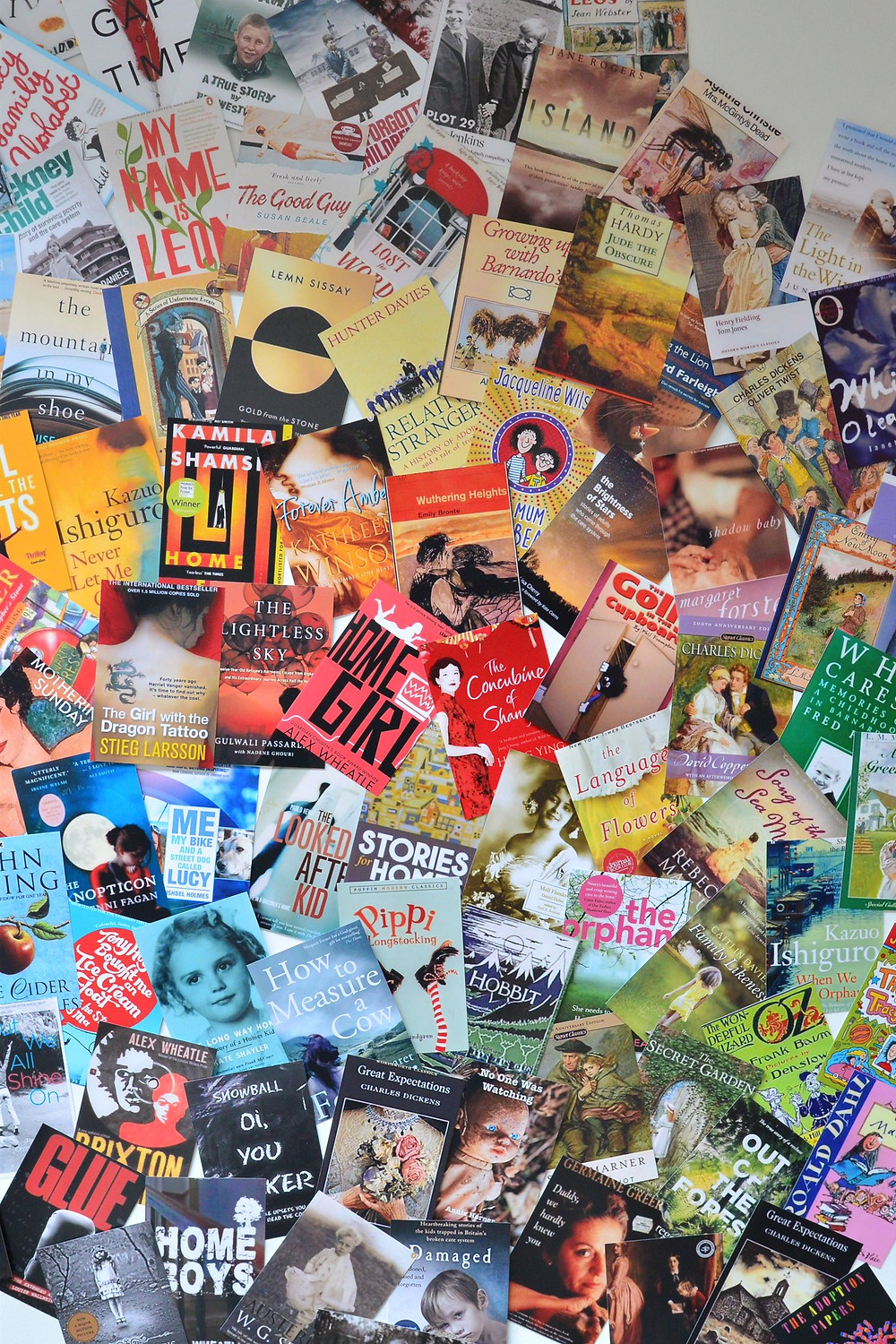 The #Plot thickened -some parcels went missing. We worked day & night. As well as art works to be hung there were author displays & a collage of 100 books that featured orphans and care experienced characters. #Resolution happened when the missing packages arrived! #CareExpConf