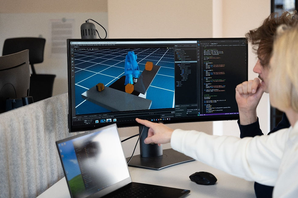 Simulationsumgebung mit digitalem Zwilling. Quelle: Wandelbots