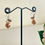 Thumbnail: Shell pearl pierced earrings with surgical stainless hooks handmade